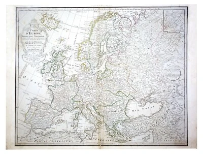 Mapa de Europa De L'Isle Phillipe Buache - 1800 Foto 1 de 3