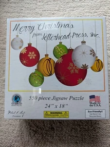 Merry Christmas From Letterhead Press 550 Piece Puzzle 24 X 18 New Unopened - Picture 1 of 2