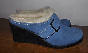AJ VALENCI HOHER KEILABSATZ SLIPPER STIEFEL STIL BEQUEME SCHUHE GRÖSSE 7,5 8 SIEHE MASSE - Bild 1 von 9