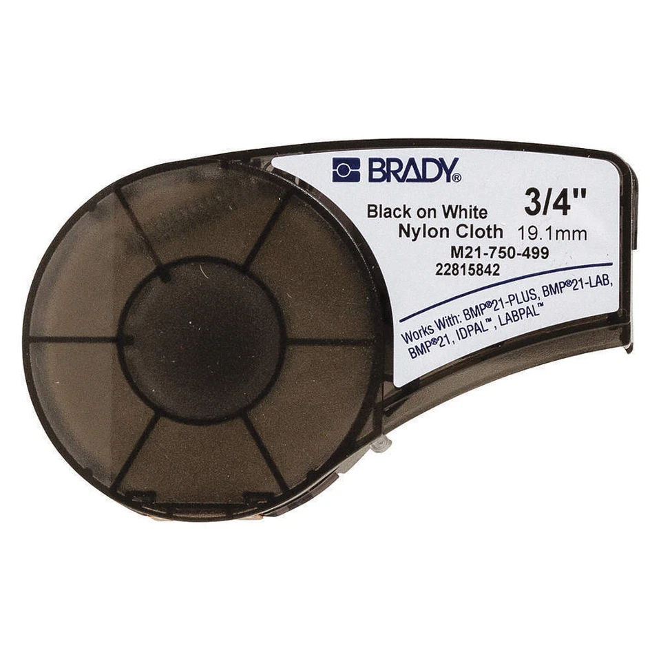 Brady M21-750-499 Aggressive Adhesive Multi-Purpose Nylon Labels with Ribbon