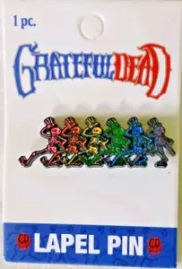 The Grateful Dead Dancing Bones PIN 1,1/2" x. 1/2" - Foto 1 di 3
