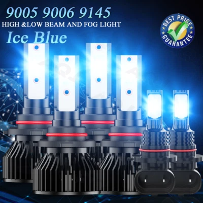 For Lexus LS430 2001-2006- 6pc 8000K LED Headlight Bulbs High Low Beam Combo Kit Foto 1 de 4