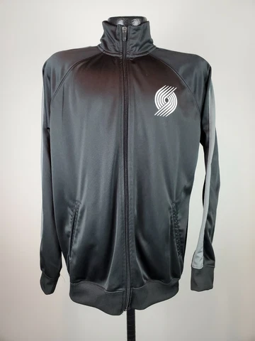 Men’s NBA UNK Portland Trail Blazers Black Full Zip  Basketball Warm Up Jacket L Cover