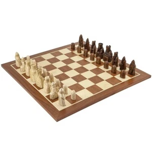 Juego de ajedrez grande de caoba The Isle of Lewis - Imagen 1 de 4