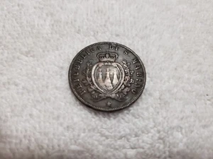 1864 REPUBBLICA DI S. MARINO 5 CENTISIMI Coin (Pre-Owned) - Picture 1 of 2