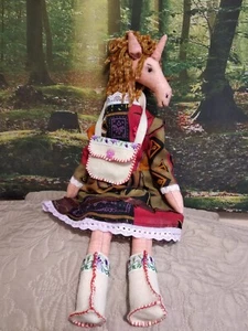 Jouet tilda "Fille licorne". Fait main. - Photo 1/8