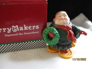 Dept 56 Merry Makers SIGMUND THE SNOWSHOER Porcelain figurine - Picture 1 of 4