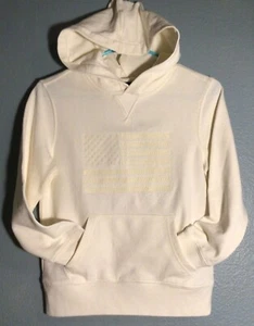 Polo Ralph Lauren Boy's 6 S 8 M 10-12 Hoodie American Flag Cream Unisex Girls - Picture 1 of 7