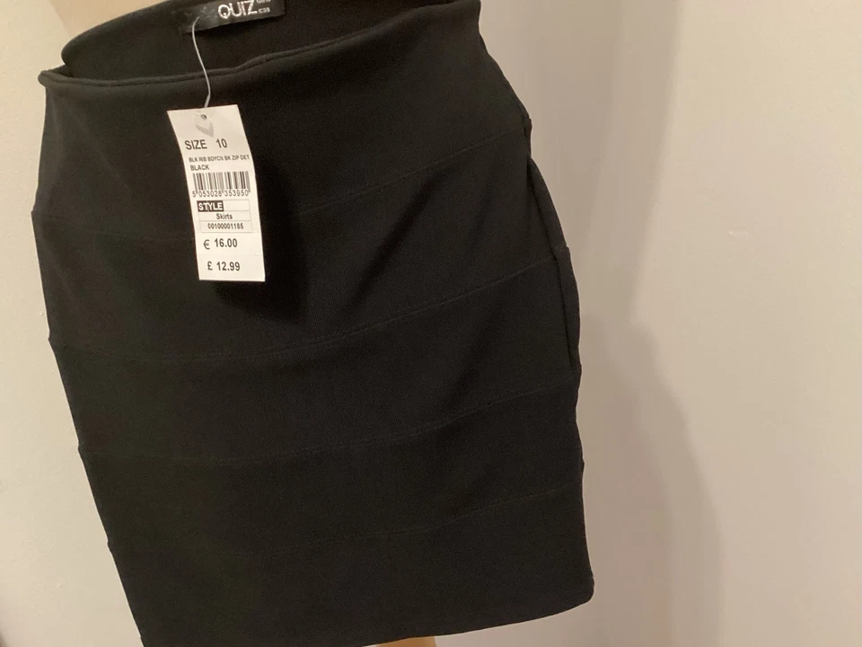 New With Tags Size 10 Little Black Skirt From Quiz - Image 1 of 4