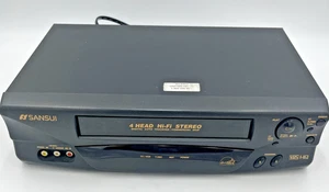 Sansui VCR VHF6010A 4 Head Hi-Fi Stereo VHS HQ No remote WORKS SEE VIDEO! - Picture 1 of 5