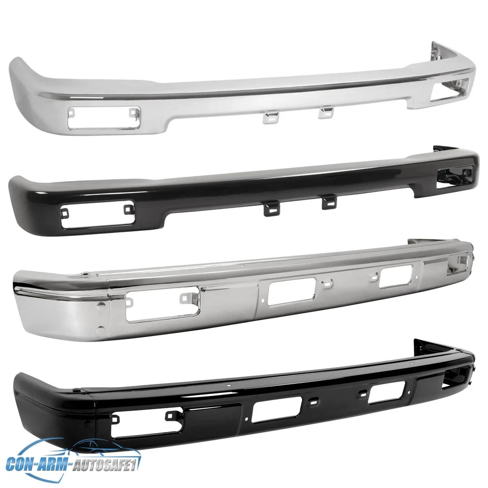Chrome / Black Front Bumper Face Bar For Toyota Pickup Truck 1984-1995 2WD Foto 1 de 1