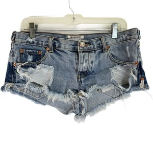 One Teaspoon One X Women's Distressed Shortie Shorts Size 28 - Picture 1 of 7