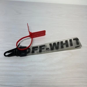 2013 Off-White Belt Keychain Lanyard Luggage Industrial Zip Tie Black letter - Picture 1 of 6