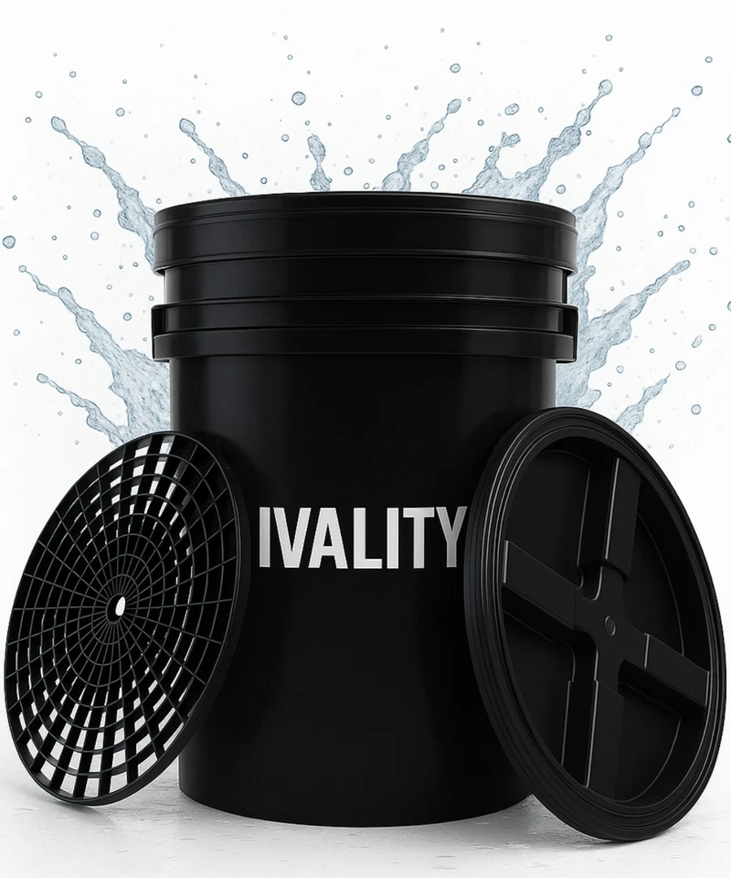 Auto Wascheimer 20L mit Deckel & Schmutzsieb Grit Guard KFZ Außenreinigung Eimer - Bild 1 von 4