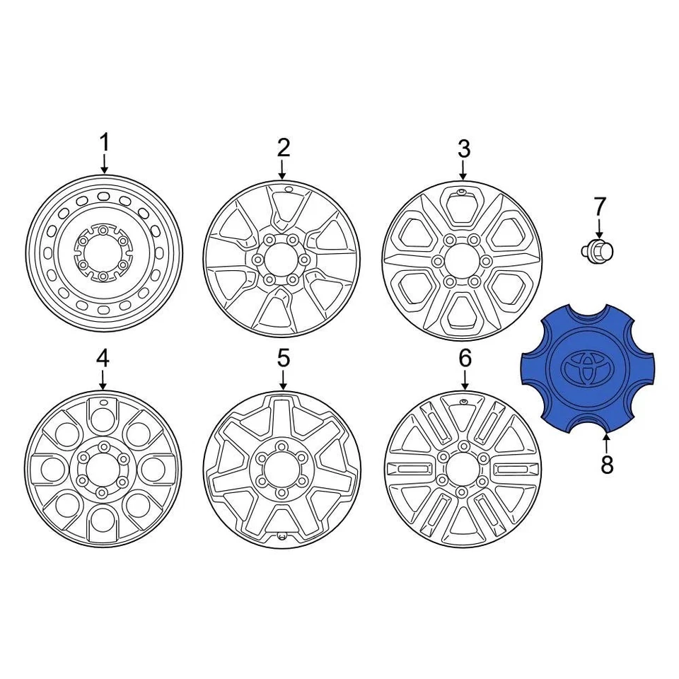 For Toyota 4Runner 2010-2013 Toyota 4260B35030 Wheel Cap Foto 1 de 1