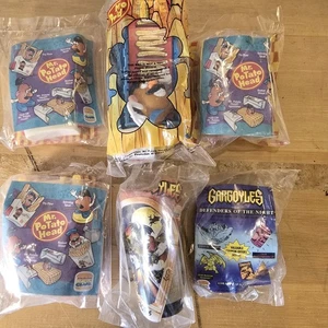 1990er Burger King Spielzeug Konvolut (9) - Mr. Kartoffelkopf + Disney Wasserspeier versiegelt... - Bild 1 von 8