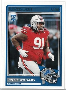 2025 Score Football Rookie, #85 Tyleik Williams - Detroit Lions - Picture 1 of 2