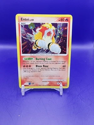 Damaged Entei - 4/132 - Holo Rare Pokemon Secret Wonders - Image 1 of 2