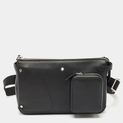 Montblanc Black Leather Meisterstuck Selection Soft Belt Bag - Image 1 of 4