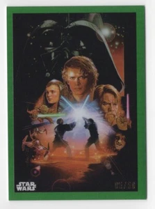Revenge of Sith 2019 Topps Star Wars Chrome Green Refractor Poster Card #PC6 /50 - Picture 1 of 2