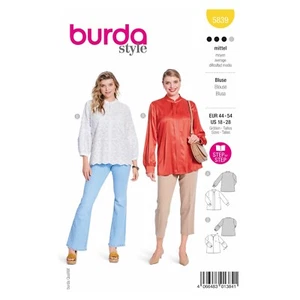 Burda Style modello taglio n. 5839 - camicetta - collo alto - 2 varianti - Foto 1 di 8