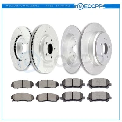 Ceramic Brake Pads And Rotors Front Rear For Honda Odyssey 2011 2012 2013 2014 - Image 1 of 4