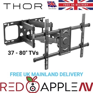 THOR 28015T Heavy Duty Full Motion TV Wall Mount 37 to 80" TVs FREE Delivery - Picture 1 of 4