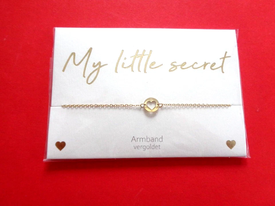 Armband Edelstahl vergoldet HERZ Nickelallergiefrei HCA - Bild 1 von 1