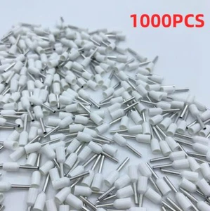 1000Pcs Wire Crimp Connector Terminal Insulated Ferrule White E7508 20AWG US - Picture 1 of 1