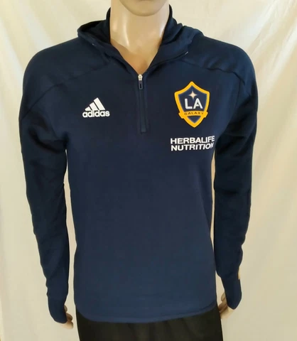 New Adidas LA galaxy Travel Jacket Hoodie 2021  FI1516 Size Mans Medium Cover