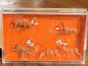 Preiser HO Gauge Model Animal Set - Bucks/Stags And Does Deer 5Pk #14179 - Picture 1 of 9