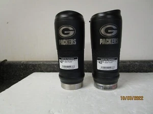 Qty (2) NFL Green Bay Packers 18oz Jr Sleath Travel Steel Tumbler - Picture 1 of 6