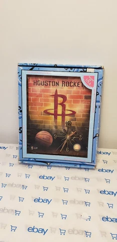 Houston Rockets Analog Clock 2000 NBA Licensed Man Cave Cover