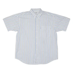 CREATION MANOR Mens Shirt Blue Striped XL - Picture 1 of 6