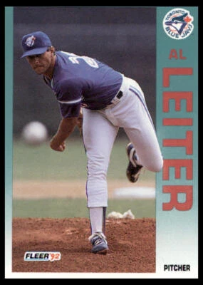 1992 Fleer #334 Al Leiter Toronto Blue Jays Baseball Card - Image 1 of 2