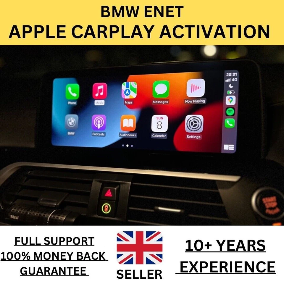 BMW APPLE CARPLAY ACTIVATION VIA ENET CABLE ID5 ID6 NBTevo - Image 1 of 1