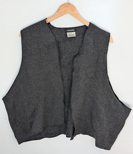 ESKANDAR 100% Wool Over Size Sweater Vest - Picture 1 of 6