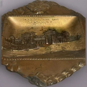 1904 ST LOUIS WORLD'S FAIR METAL TRAY SOUVENIR PALACE OF LIBERAL ARTS 4.75 in - Picture 1 of 15