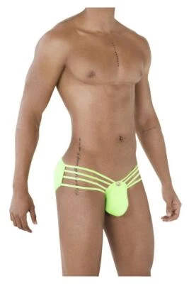 PIKANTE Seduction Briefs Silky Second Skin Seamed Pouch Lime Green 0496 1 — 第 1/4 张图片