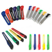 Lot Of 10 Utility Knife Box Cutter Snap Off Lock Razor Blade Constructor Tool !!, Assorted Colors (7795735123621)