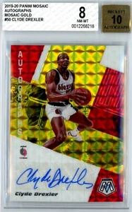 2019 PANINI MOSAIC CLYDE DREXLER MOSAIC GOLD /10 AUTOGRAPHS BGS 10 AUTO - Picture 1 of 4