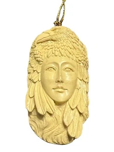 Hand Carved Goddess Eagle  By Offerings 2007 Promotional  3” Ornament. Rare - Picture 1 of 4