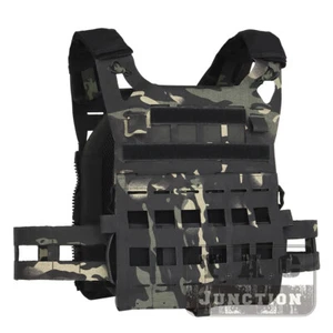 Tactical Ultra-light SPC Vest Plate Carrier + Front Flap + Cummerbund + Plates - Picture 1 of 9