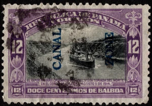 Canal Zone Stamp Scott # 49 - 12 Cents S.S. Panama in the Culebra Cut Issue F-VF - Picture 1 of 1