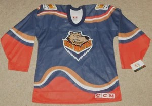 Vintage NEW OLD STOCK CCM Mississippi Sea Wolves Hockey Trikot Jugend L/XL GENÄHT - Bild 1 von 6