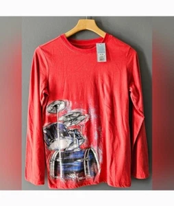 Cat & Jack Boys XL 16 Red Drum Set Graphic Long Sleeve T-Shirt NWT - Picture 1 of 4