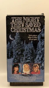 THE NIGHT THEY SAVED CHRISTMAS VHS HOME VIDEO JACLYN SMITH ART CARNEY HOLIDAY - Picture 1 of 4