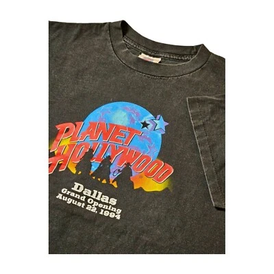 De colección Planet Hollywood Dallas Gran Inauguración 1994 Puntada Única EE. UU. Adulto XL Foto 1 de 4