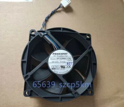 FOXCONN PVA080G12Q Fan 80*80*25mm 12V 0.65A 4Pin PWM Cooling Fan - Image 1 of 3