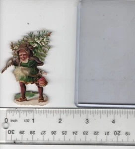 Tarjeta Comercial Victoriana Años 1880 2"x3" Navidad Papá Noel Troquelada VTC-X27 - Imagen 1 de 2